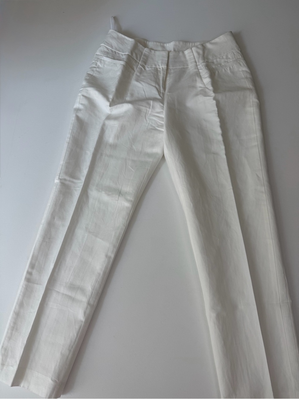 Episode White Straight Leg Dress Pants Women’s Size 12 Minimalist Trousers - Picture 3 of 8